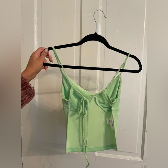 American Threads Green Backless Top - Picture 2 of 2